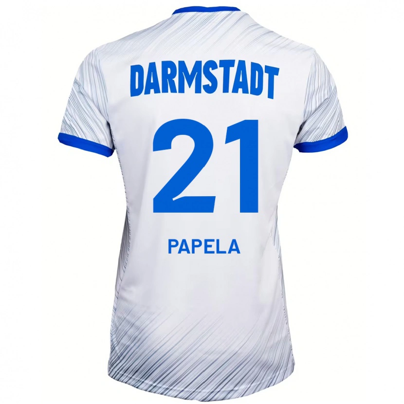 Danxen Enfant Maillot Merveille Papela #21 Blanc Bleu Tenues Extérieur 2024/25 T-Shirt