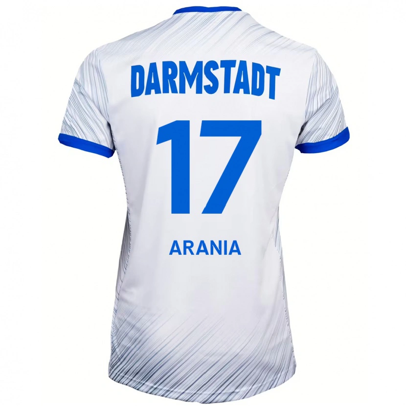 Danxen Enfant Maillot Asaf Arania #17 Blanc Bleu Tenues Extérieur 2024/25 T-Shirt