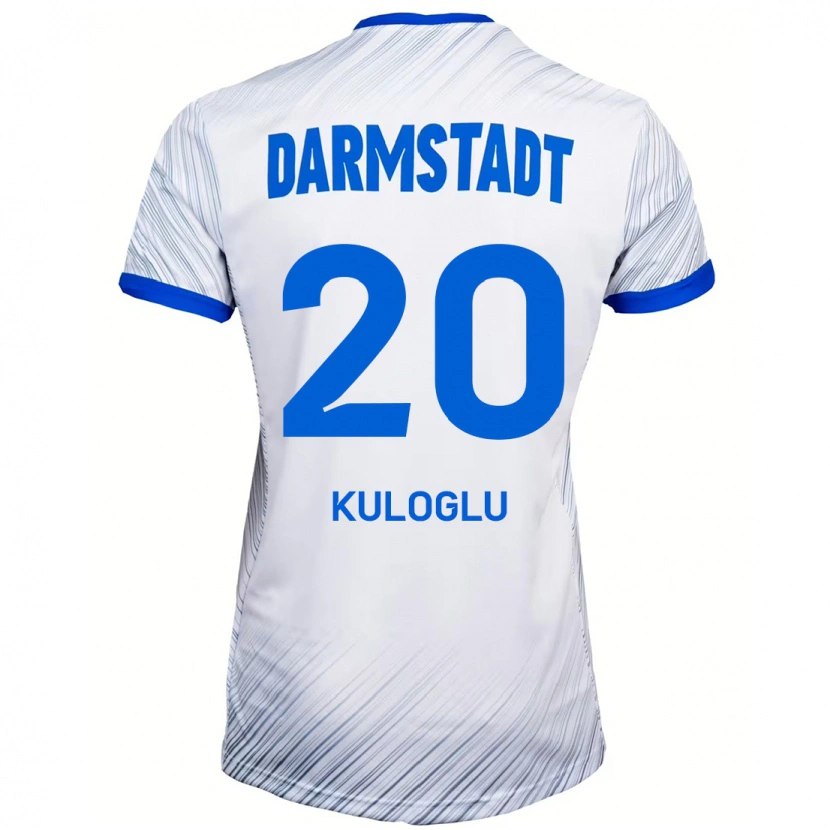 Danxen Enfant Maillot Can Kuloglu #20 Blanc Bleu Tenues Extérieur 2024/25 T-Shirt