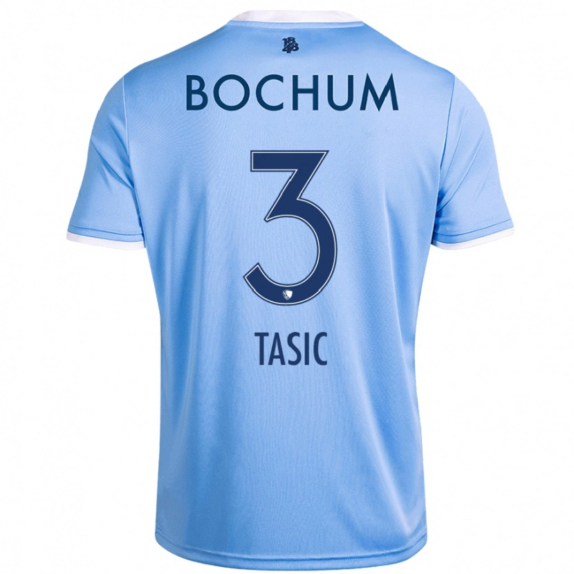 Danxen Enfant Maillot Stevan Tasic #3 Bleu Ciel Tenues Extérieur 2024/25 T-Shirt