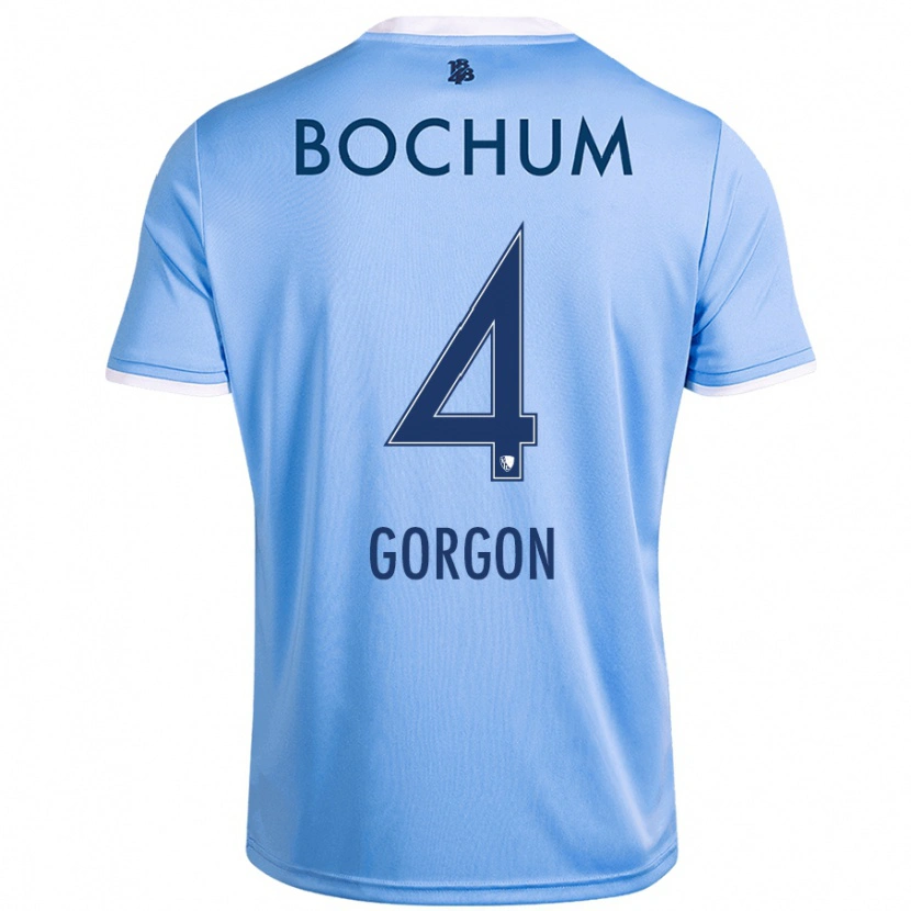 Danxen Enfant Maillot Felix Gorgon #4 Bleu Ciel Tenues Extérieur 2024/25 T-Shirt