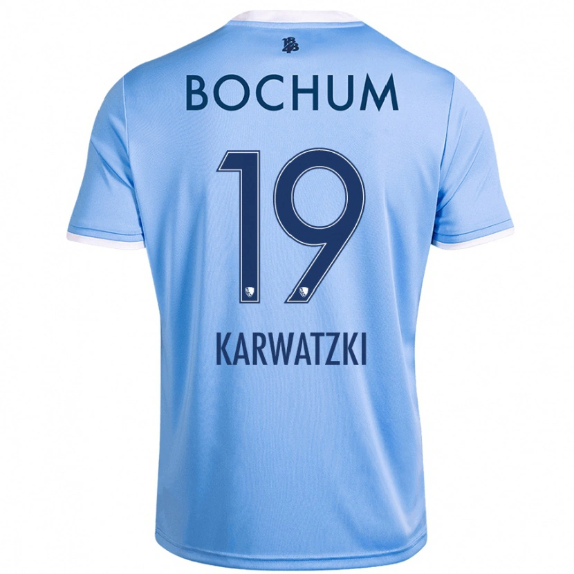 Danxen Enfant Maillot Lucy Karwatzki #19 Bleu Ciel Tenues Extérieur 2024/25 T-Shirt
