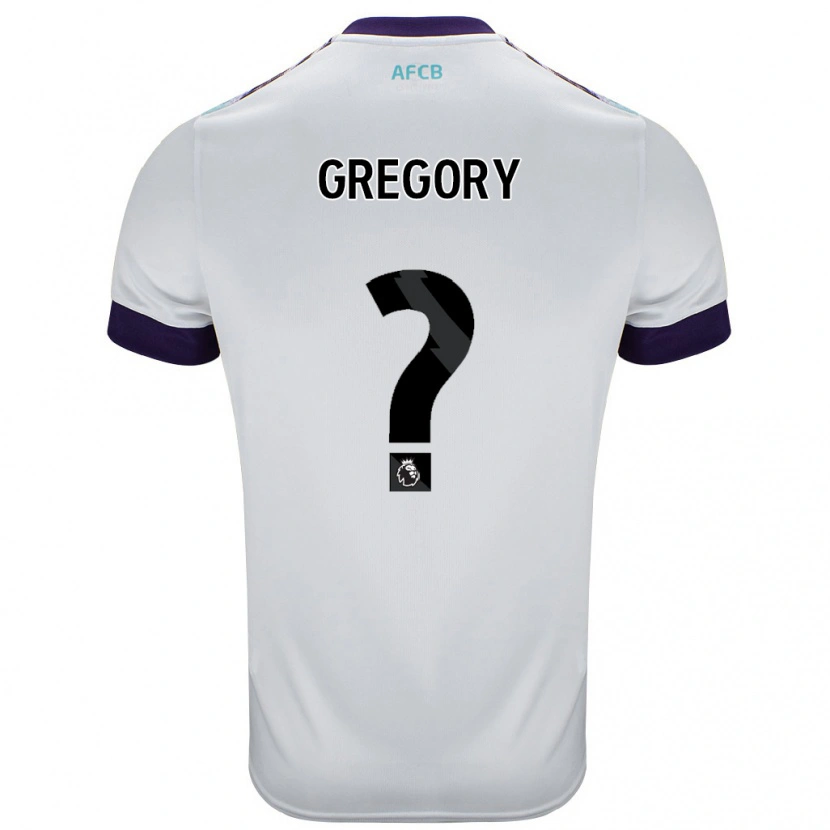 Danxen Enfant Maillot Karlos Gregory #0 Blanc Vert Violet Tenues Extérieur 2024/25 T-Shirt