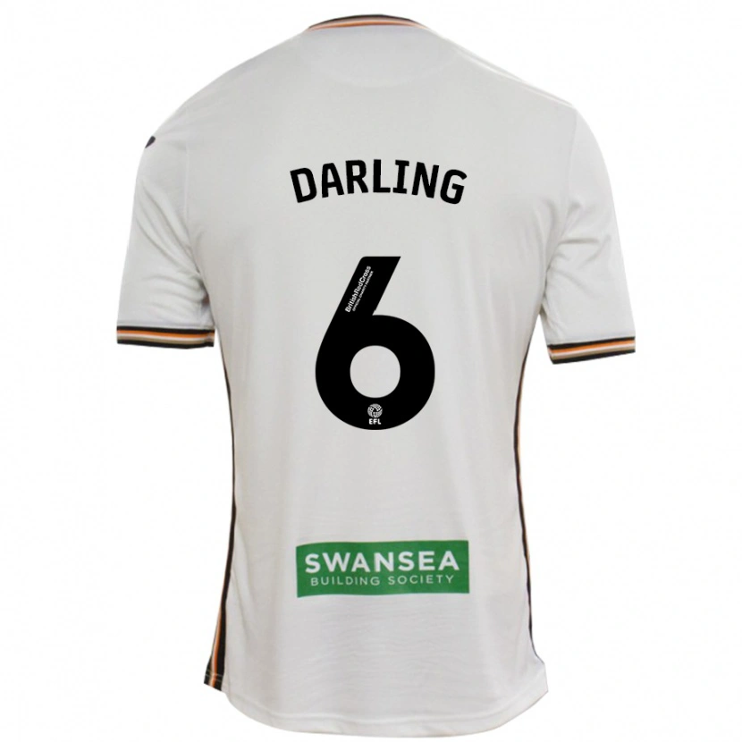 Danxen Homme Maillot Harry Darling #6 Blanc Tenues Domicile 2024/25 T-Shirt