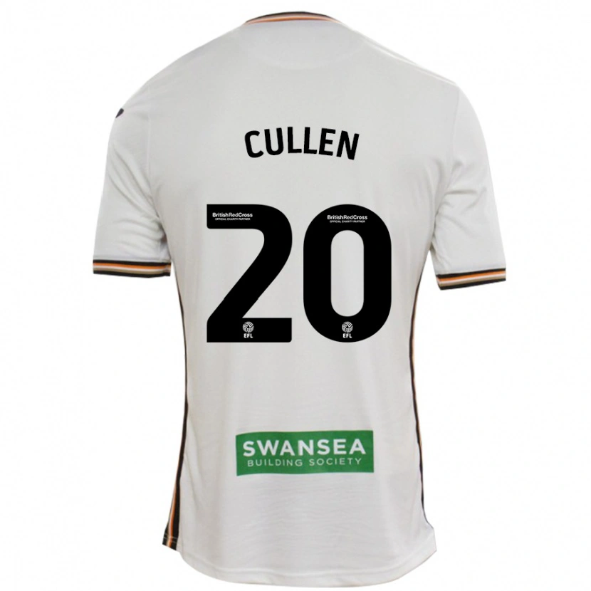 Danxen Homme Maillot Liam Cullen #20 Blanc Tenues Domicile 2024/25 T-Shirt