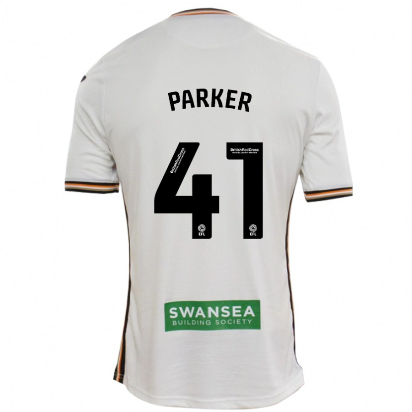 Danxen Homme Maillot Sam Parker #41 Blanc Tenues Domicile 2024/25 T-Shirt
