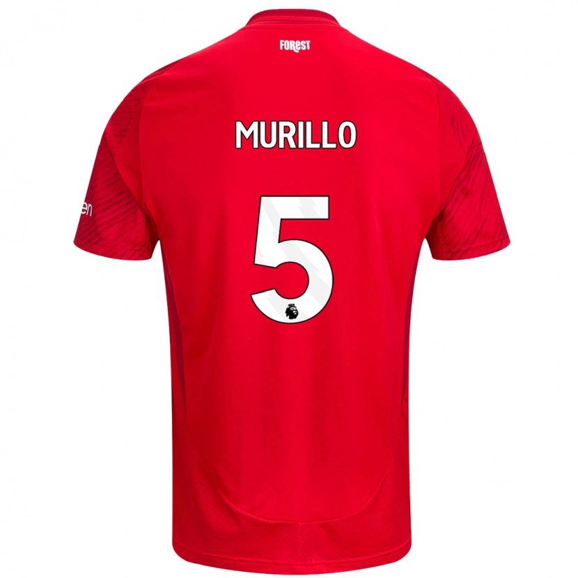 Danxen Homme Maillot Murillo #5 Rouge Blanc Tenues Domicile 2024/25 T-Shirt