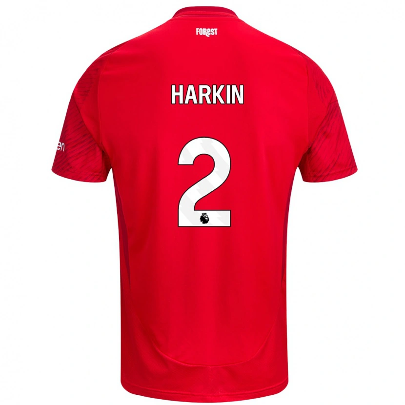 Danxen Homme Maillot Lyndsey Harkin #2 Rouge Blanc Tenues Domicile 2024/25 T-Shirt