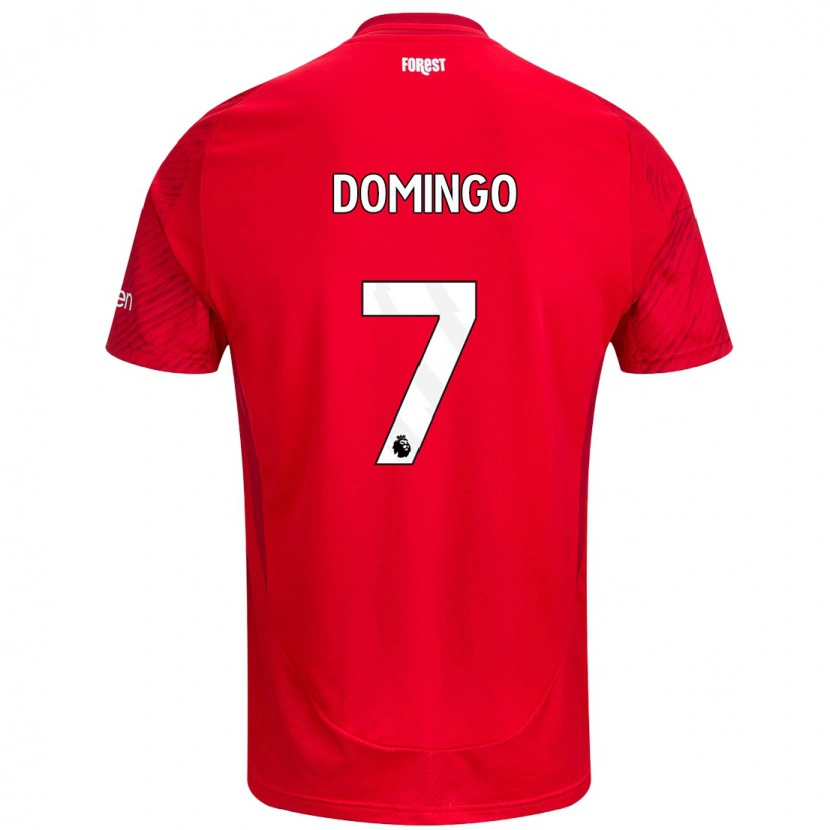 Danxen Homme Maillot Sophie Domingo #7 Rouge Blanc Tenues Domicile 2024/25 T-Shirt