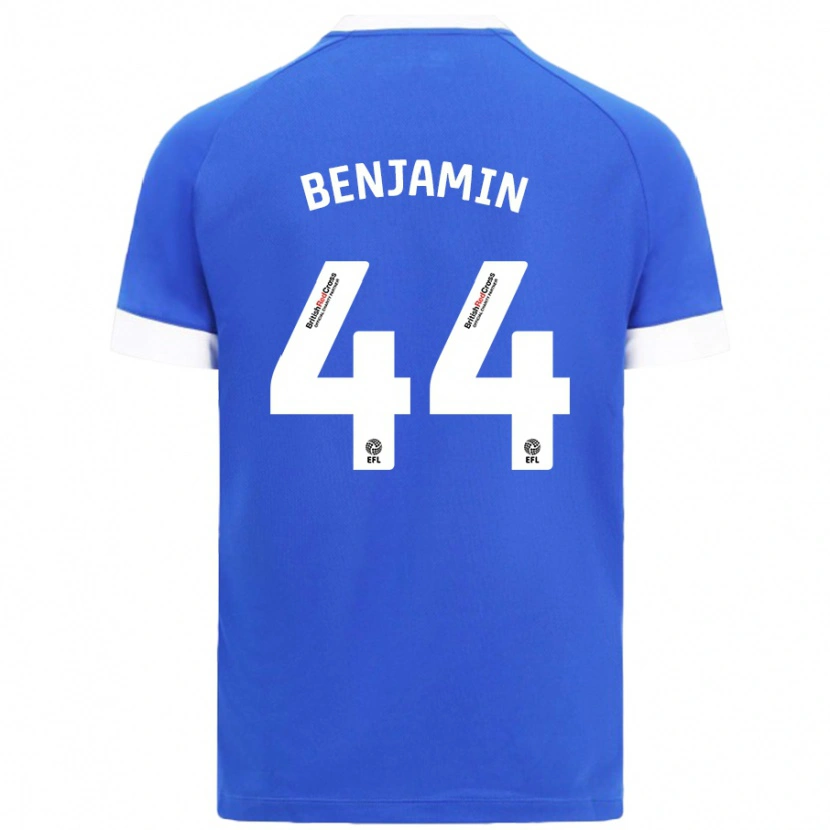 Danxen Homme Maillot Xavier Benjamin #44 Bleu Ciel Tenues Domicile 2024/25 T-Shirt