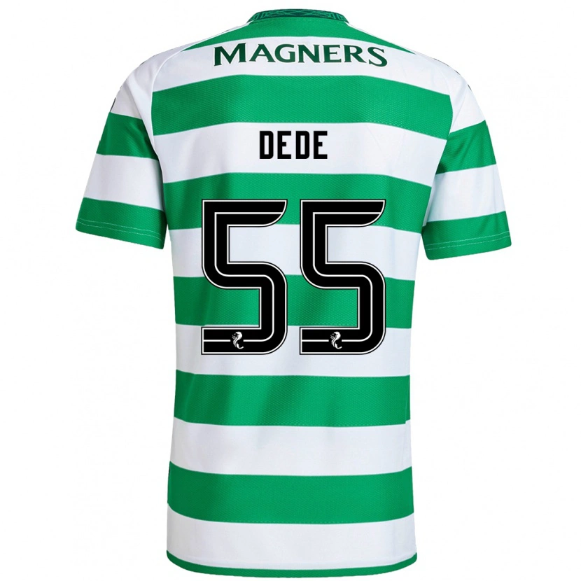Danxen Homme Maillot Josh Dede #55 Vert Blanc Tenues Domicile 2024/25 T-Shirt