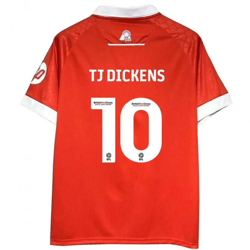 Danxen Homme Maillot Tonicha Tj Dickens #10 Rouge Blanc Tenues Domicile 2024/25 T-Shirt