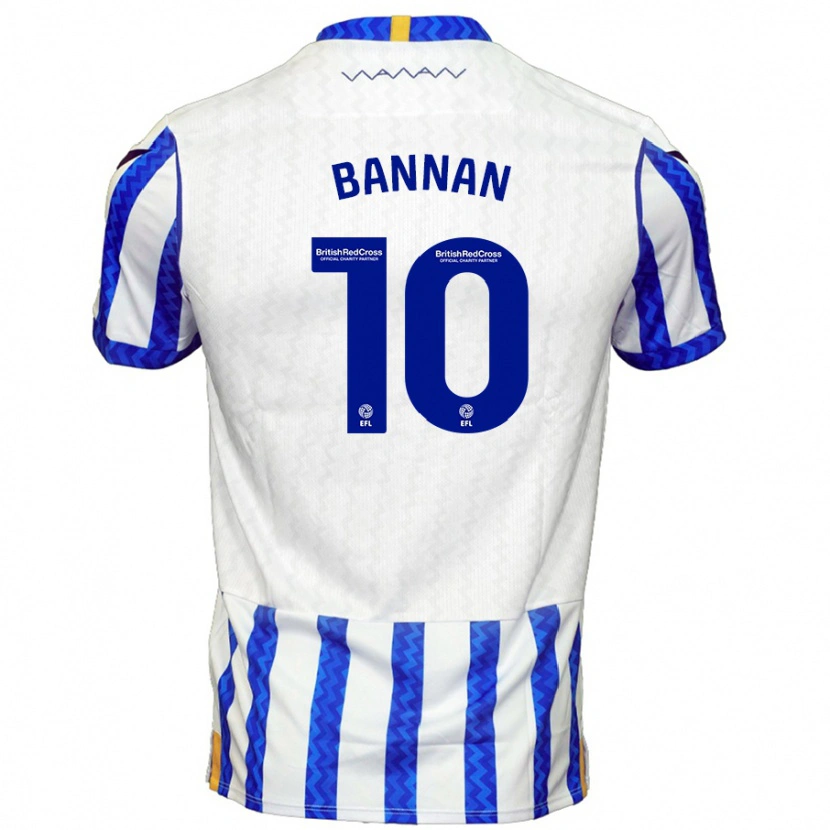 Danxen Homme Maillot Barry Bannan #10 Bleu Blanc Tenues Domicile 2024/25 T-Shirt