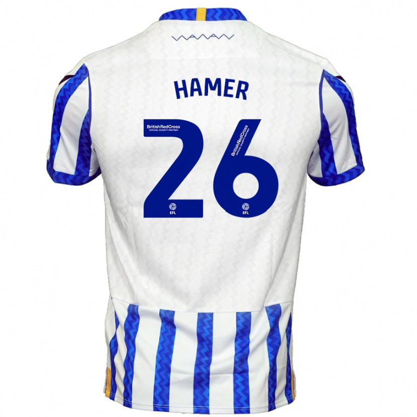 Danxen Homme Maillot Ben Hamer #26 Bleu Blanc Tenues Domicile 2024/25 T-Shirt