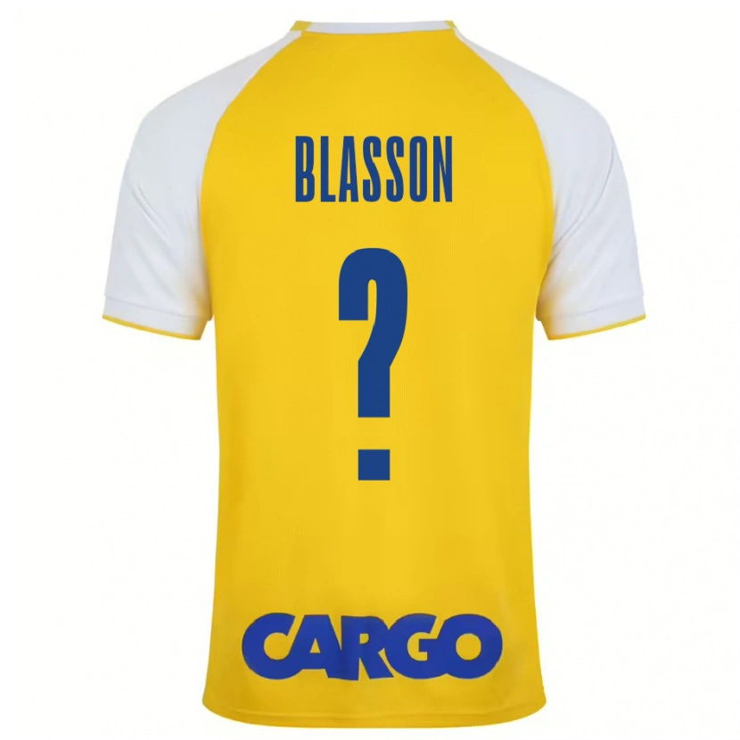 Danxen Homme Maillot Ariel Blasson #0 Jaune Blanc Tenues Domicile 2024/25 T-Shirt