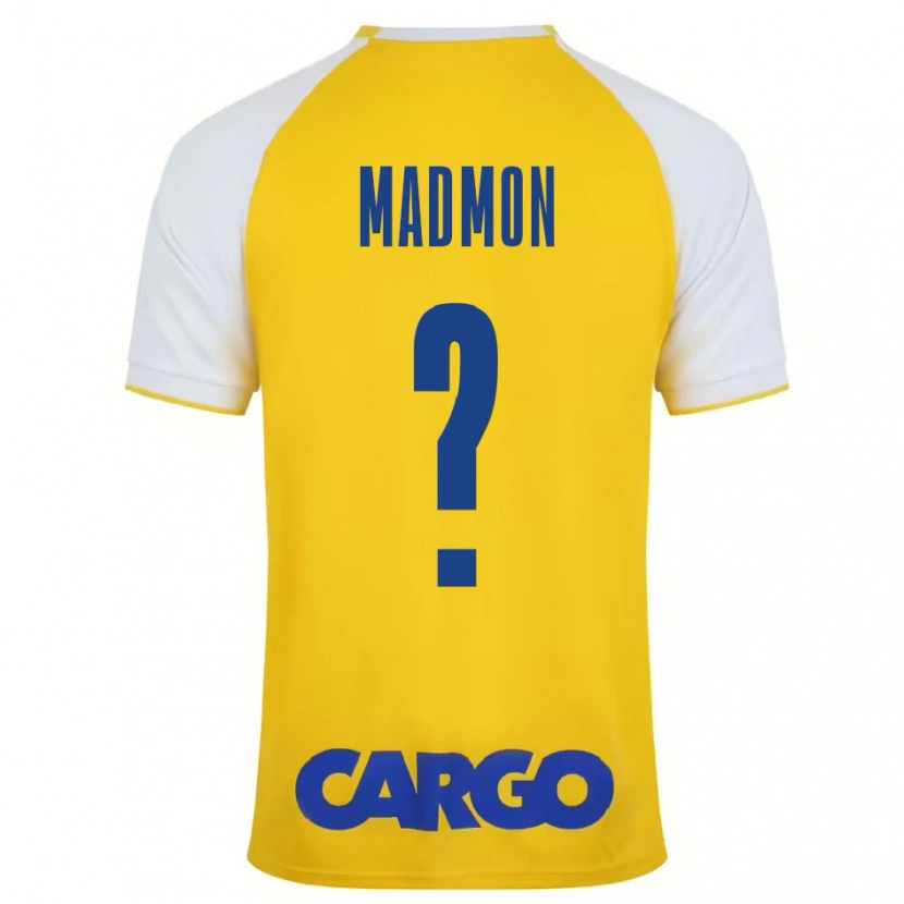 Danxen Homme Maillot Elad Madmon #0 Jaune Blanc Tenues Domicile 2024/25 T-Shirt