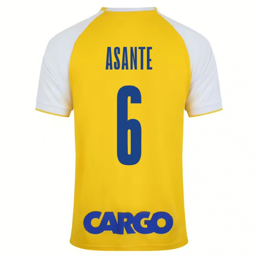 Danxen Homme Maillot Tyrese Asante #6 Jaune Blanc Tenues Domicile 2024/25 T-Shirt