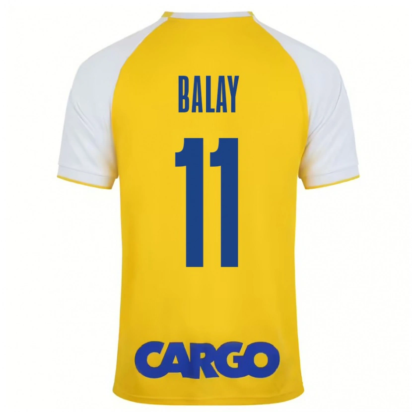 Danxen Homme Maillot Yehuda Balay #11 Jaune Blanc Tenues Domicile 2024/25 T-Shirt