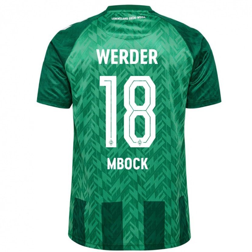 Danxen Homme Maillot Princewill Mbock #18 Vert Tenues Domicile 2024/25 T-Shirt
