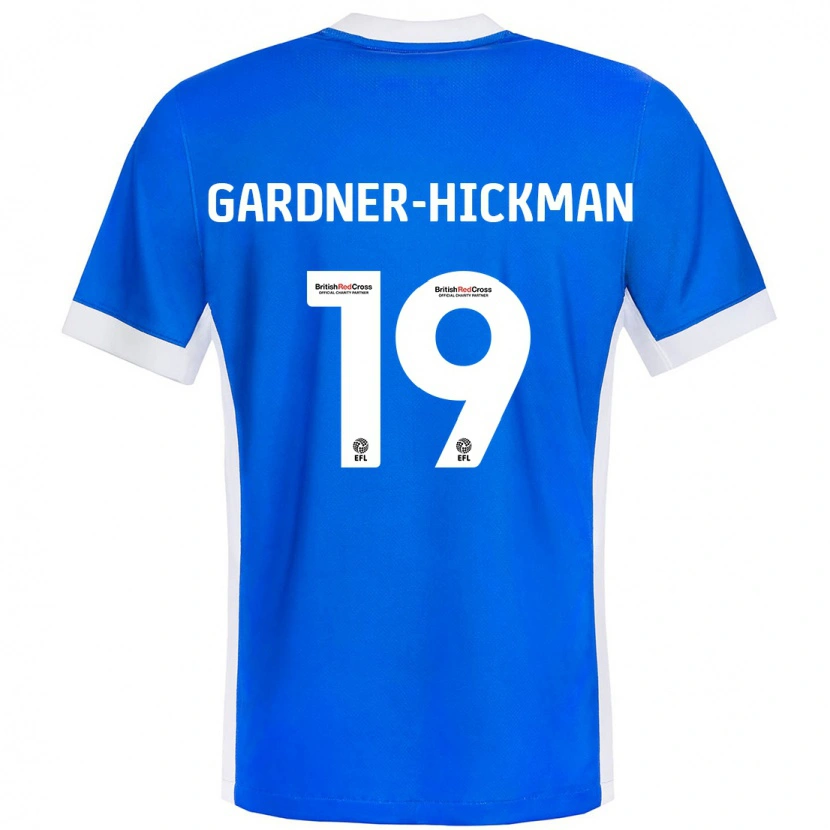 Danxen Homme Maillot Taylor Gardner-Hickman #19 Bleu Blanc Tenues Domicile 2024/25 T-Shirt