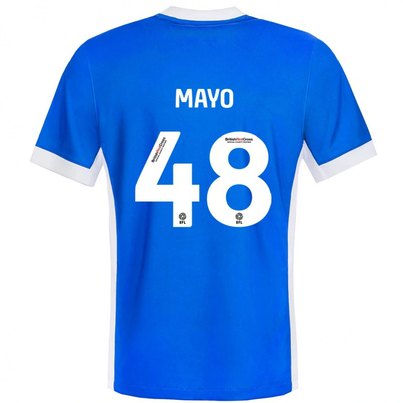 Danxen Homme Maillot Bradley Mayo #48 Bleu Blanc Tenues Domicile 2024/25 T-Shirt