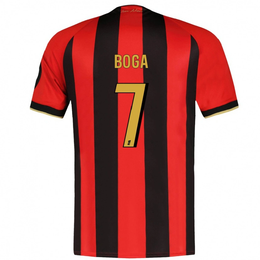 Danxen Homme Maillot Jérémie Boga #7 Rouge Noir Tenues Domicile 2024/25 T-Shirt