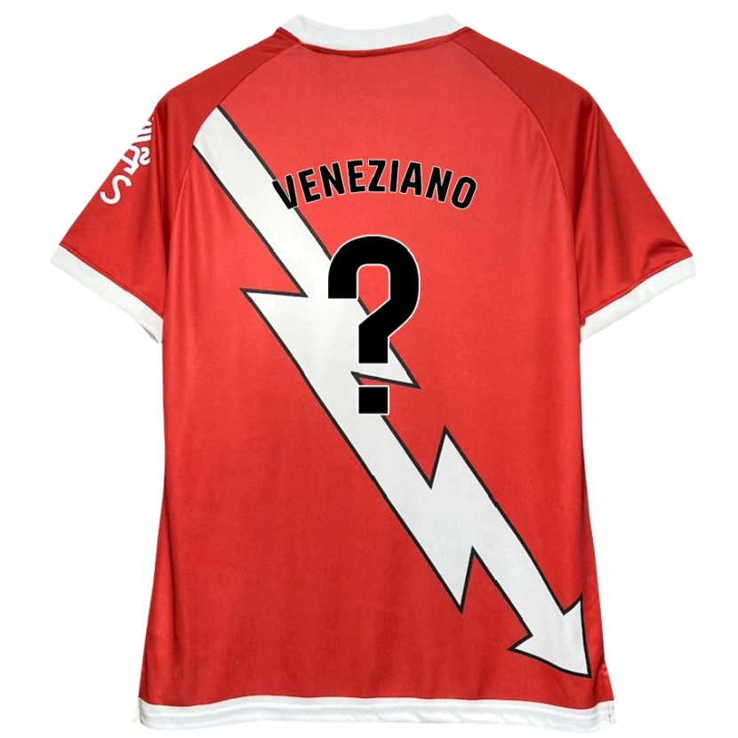 Danxen Homme Maillot Francesco Veneziano #0 Blanc Rouge Tenues Domicile 2024/25 T-Shirt