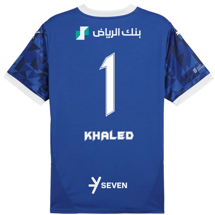 Danxen Homme Maillot Nawal Khaled #1 Bleu Foncé Blanc Tenues Domicile 2024/25 T-Shirt