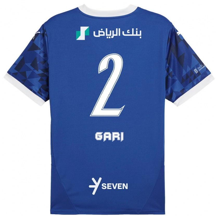 Danxen Homme Maillot Fatimah Gari #2 Bleu Foncé Blanc Tenues Domicile 2024/25 T-Shirt