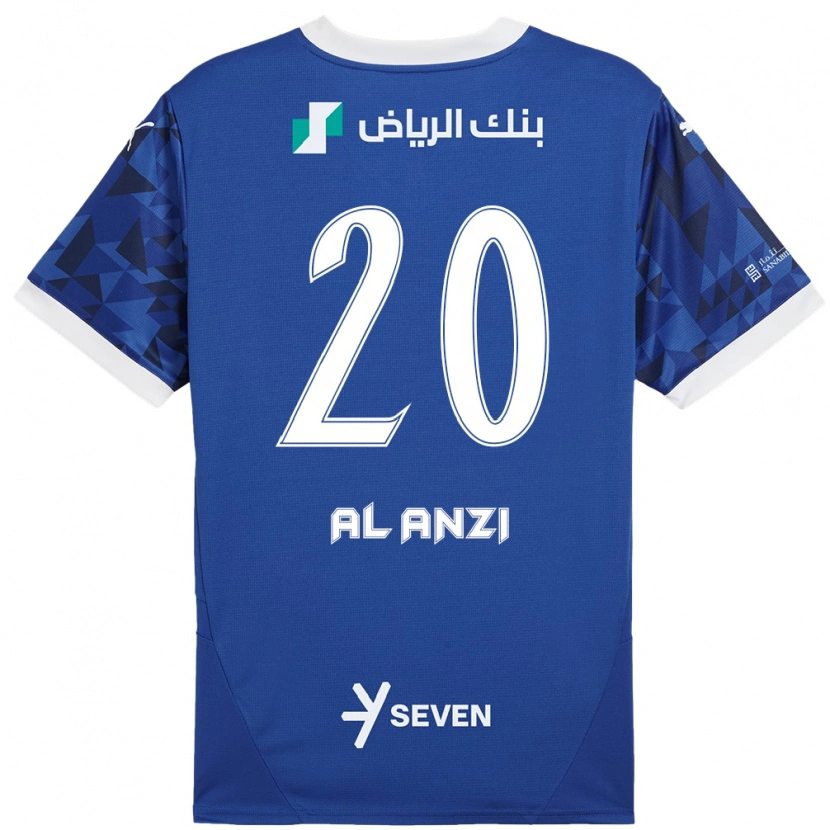 Danxen Homme Maillot Areej Al-Anzi #20 Bleu Foncé Blanc Tenues Domicile 2024/25 T-Shirt