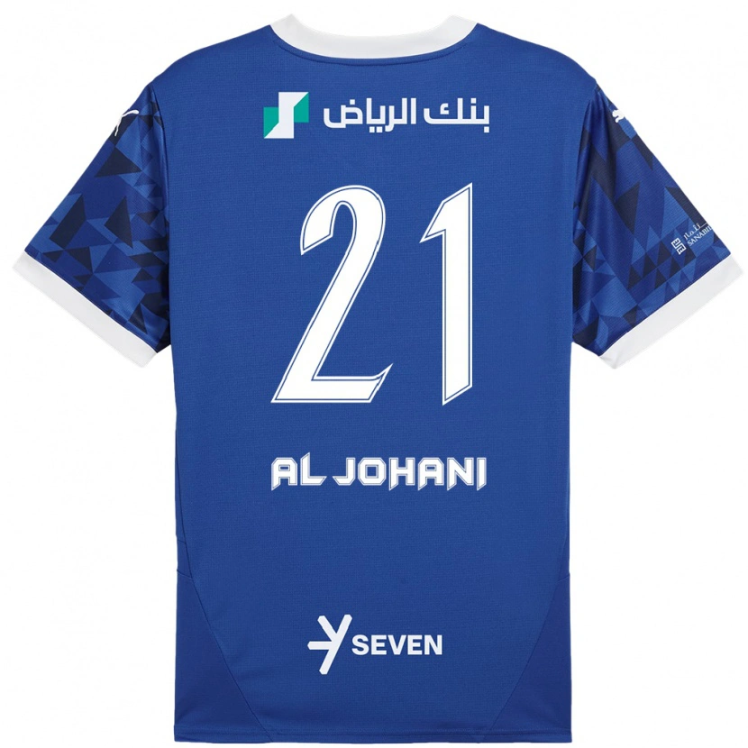 Danxen Homme Maillot Joury Al-Johani #21 Bleu Foncé Blanc Tenues Domicile 2024/25 T-Shirt