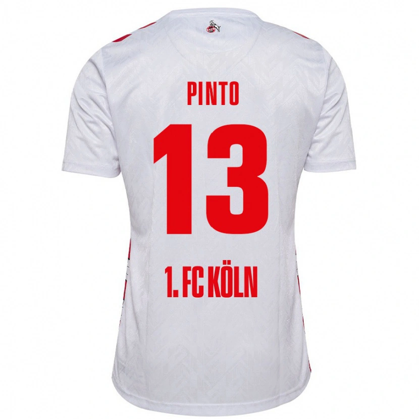 Danxen Homme Maillot João Pinto #13 Blanc Rouge Tenues Domicile 2024/25 T-Shirt