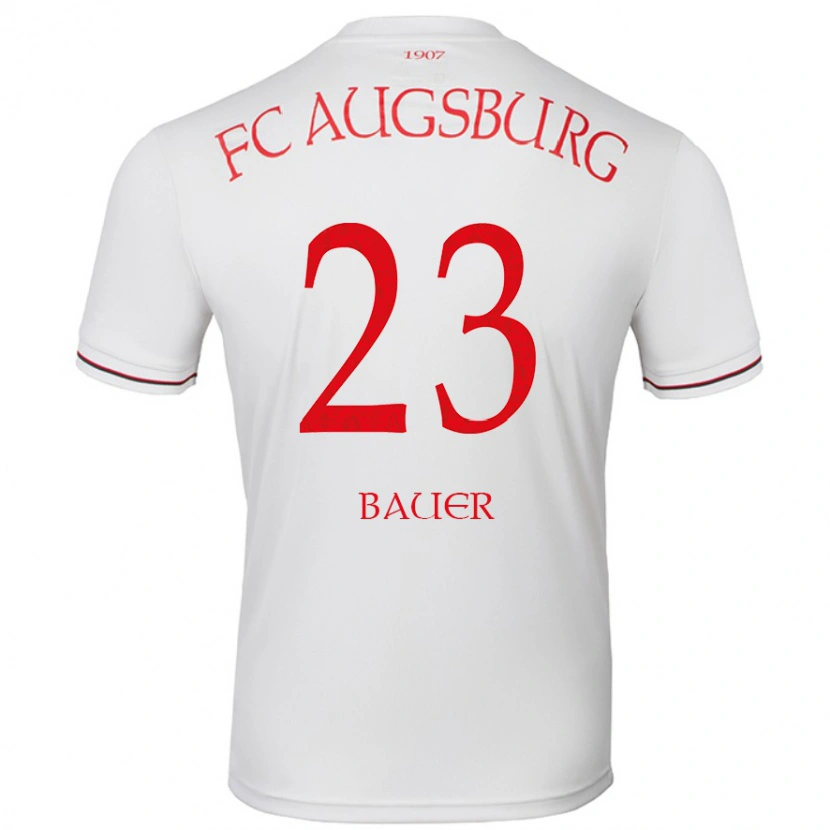 Danxen Homme Maillot Maximilian Bauer #23 Blanc Tenues Domicile 2024/25 T-Shirt