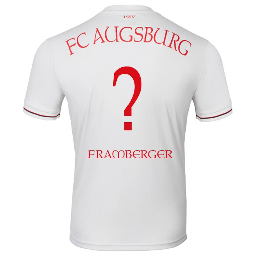 Danxen Homme Maillot Raphael Framberger #0 Blanc Tenues Domicile 2024/25 T-Shirt