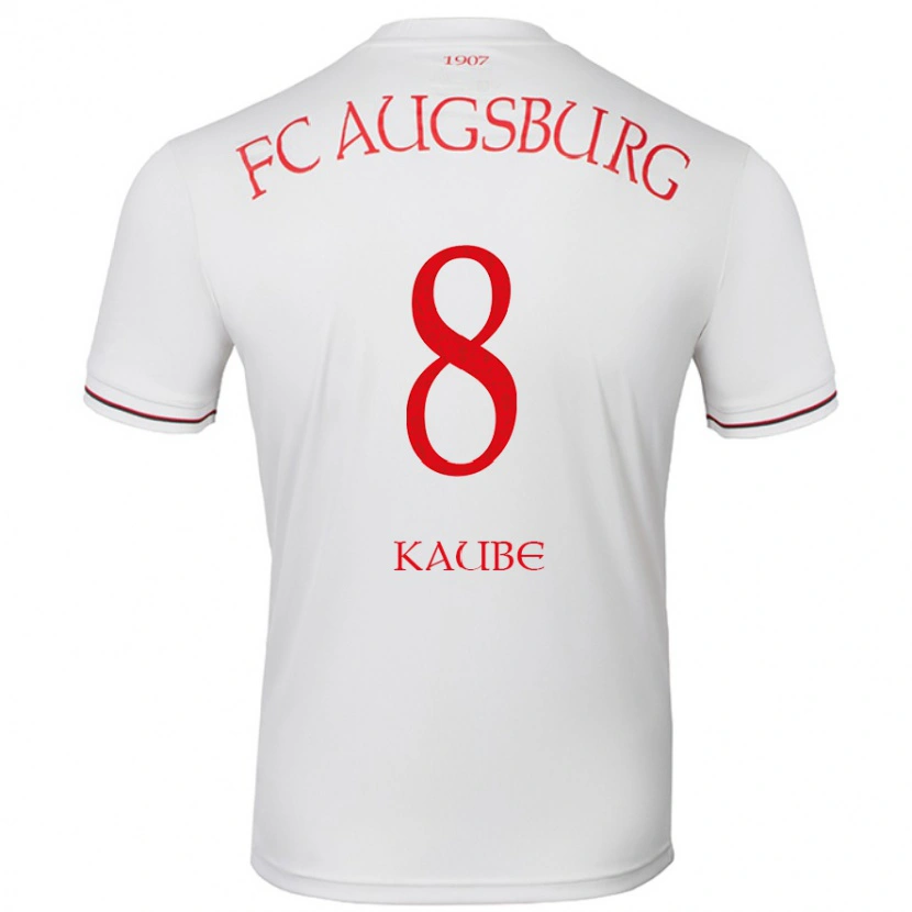 Danxen Homme Maillot Moritz Kaube #8 Blanc Tenues Domicile 2024/25 T-Shirt