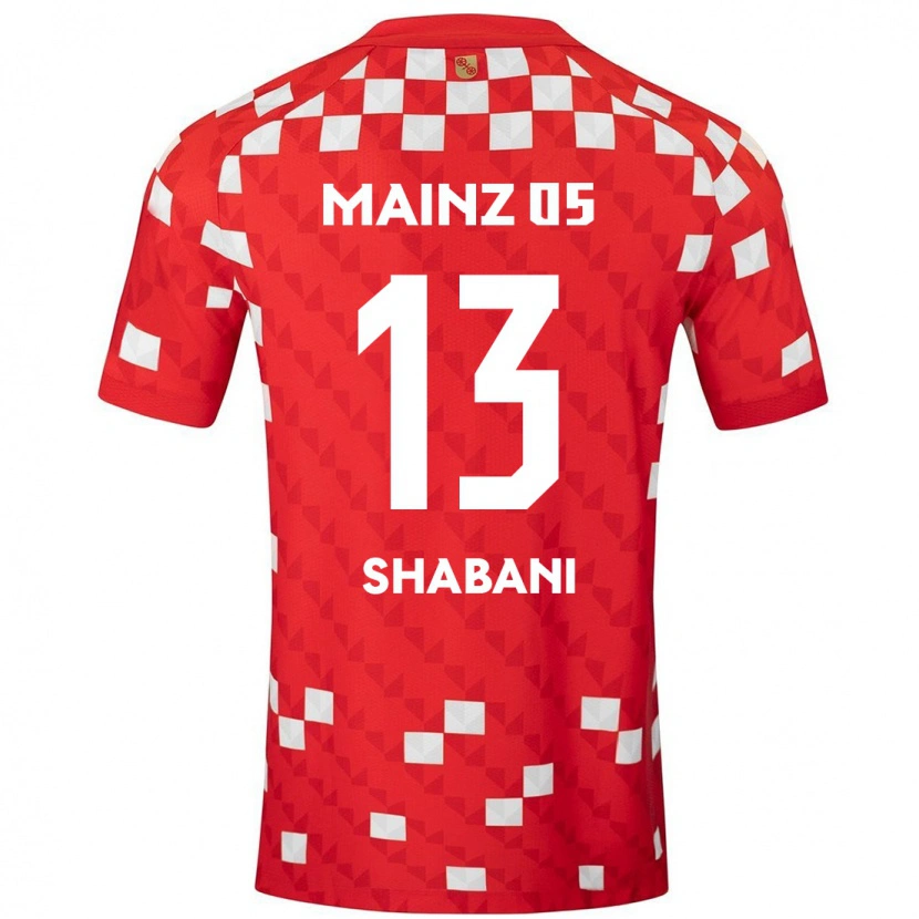 Danxen Homme Maillot Eniss Shabani #13 Blanc Rouge Tenues Domicile 2024/25 T-Shirt