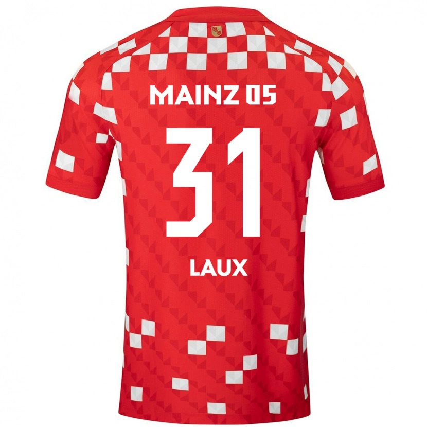 Danxen Homme Maillot Lucas Laux #31 Blanc Rouge Tenues Domicile 2024/25 T-Shirt