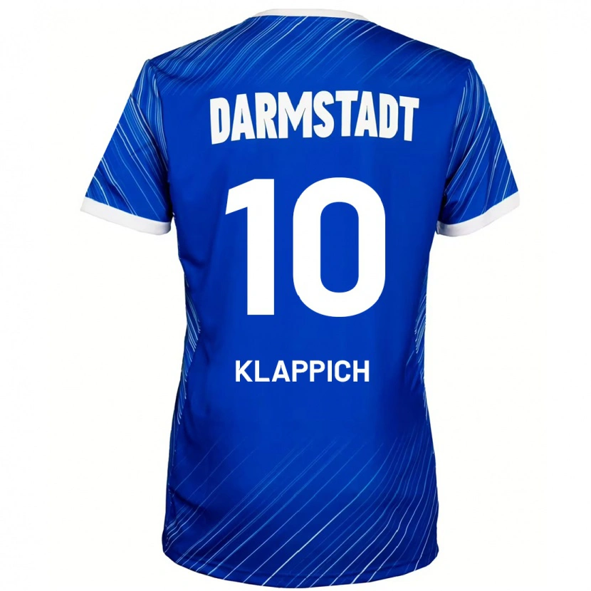 Danxen Homme Maillot Luis Klappich #10 Bleu Blanc Tenues Domicile 2024/25 T-Shirt