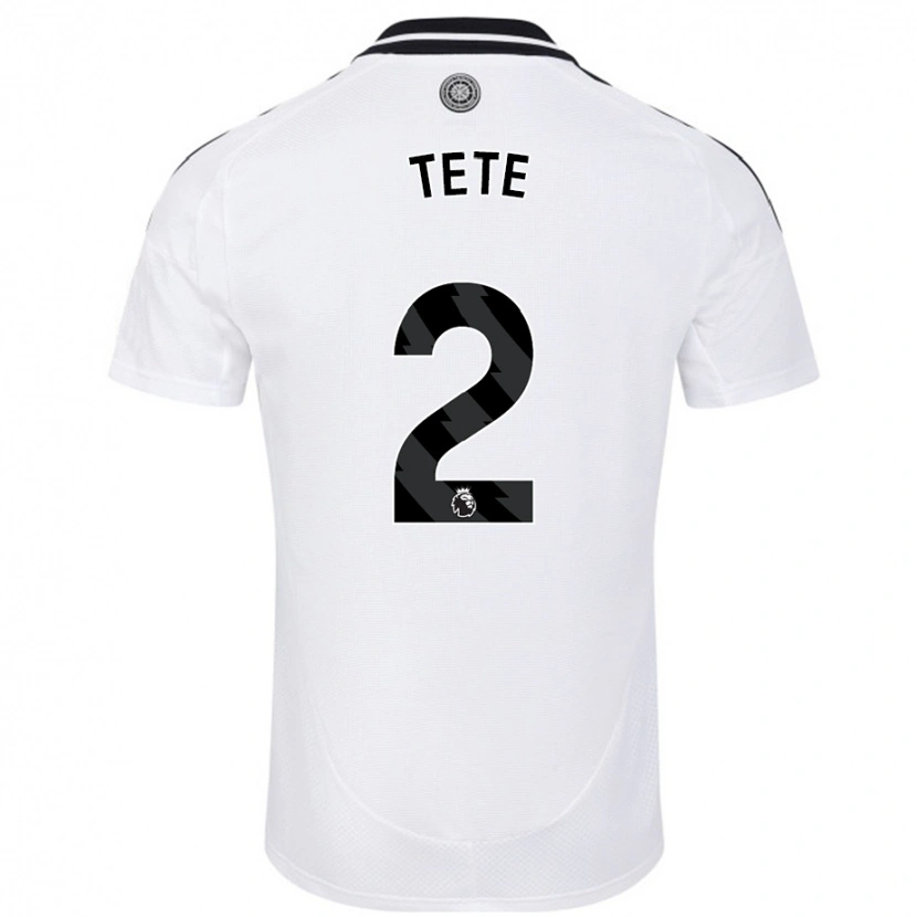 Danxen Homme Maillot Kenny Tete #2 Blanc Tenues Domicile 2024/25 T-Shirt
