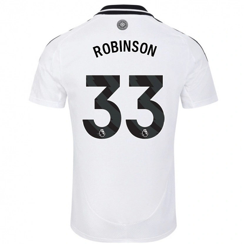 Danxen Homme Maillot Antonee Robinson #33 Blanc Tenues Domicile 2024/25 T-Shirt