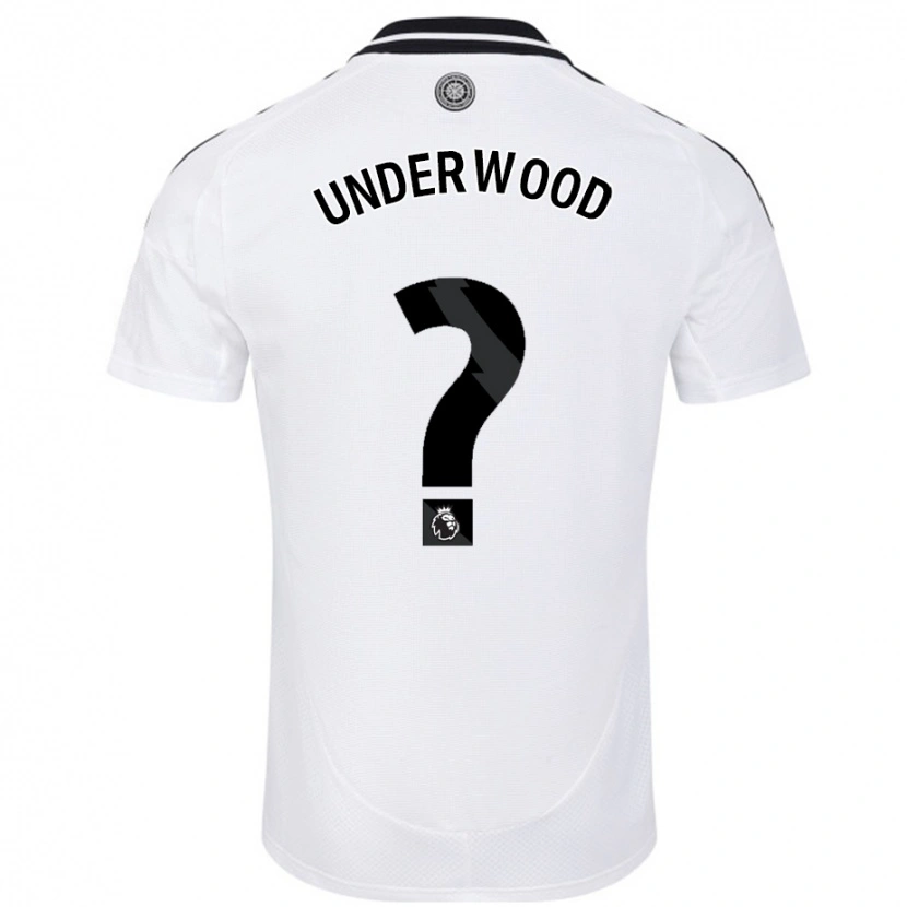 Danxen Homme Maillot Marco Underwood #0 Blanc Tenues Domicile 2024/25 T-Shirt