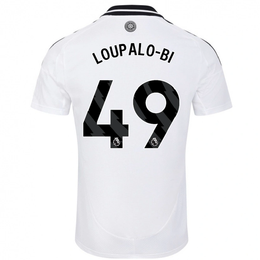 Danxen Homme Maillot Aaron Loupalo-Bi #49 Blanc Tenues Domicile 2024/25 T-Shirt