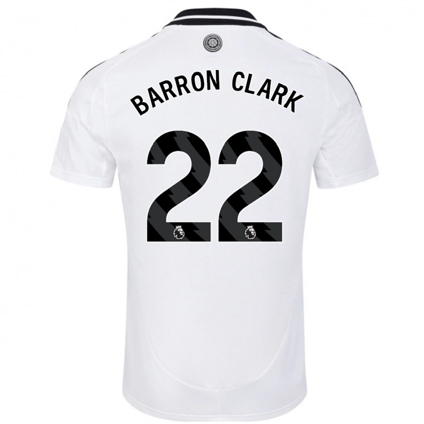 Danxen Homme Maillot Betty Barron-Clark #22 Blanc Tenues Domicile 2024/25 T-Shirt