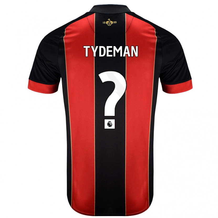 Danxen Homme Maillot Kian Tydeman #0 Rouge Noir Tenues Domicile 2024/25 T-Shirt