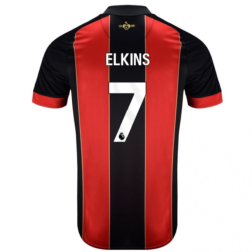 Danxen Homme Maillot Elle Elkins #7 Rouge Noir Tenues Domicile 2024/25 T-Shirt