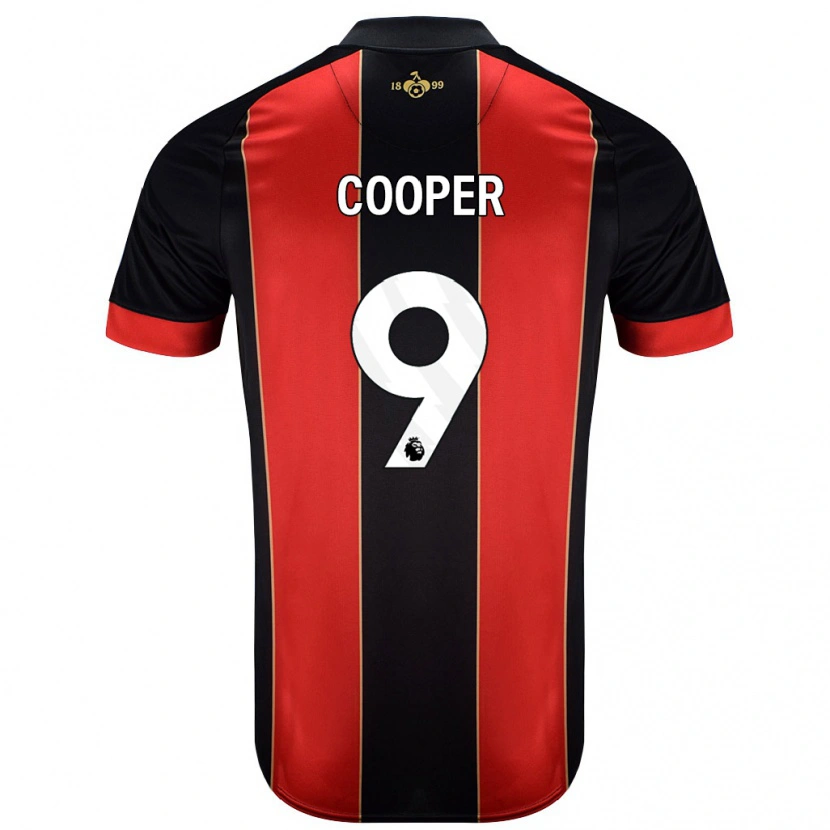 Danxen Homme Maillot Lucy Cooper #9 Rouge Noir Tenues Domicile 2024/25 T-Shirt