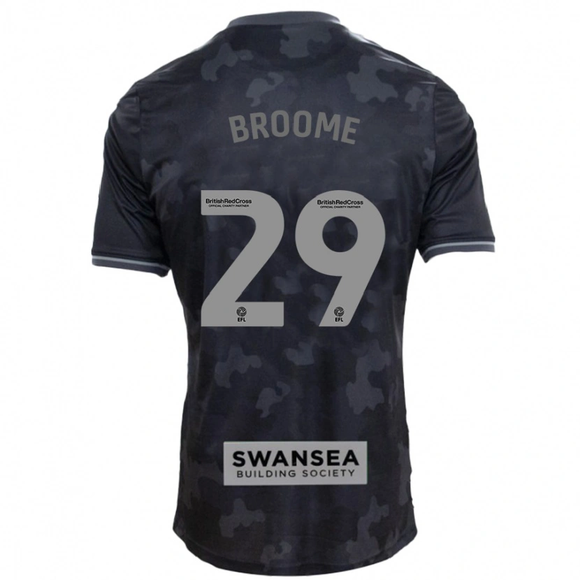 Danxen Homme Maillot Nathan Broome #29 Noir Tenues Extérieur 2024/25 T-Shirt