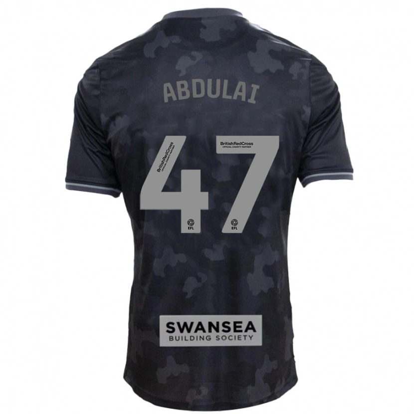 Danxen Homme Maillot Azeem Abdulai #47 Noir Tenues Extérieur 2024/25 T-Shirt