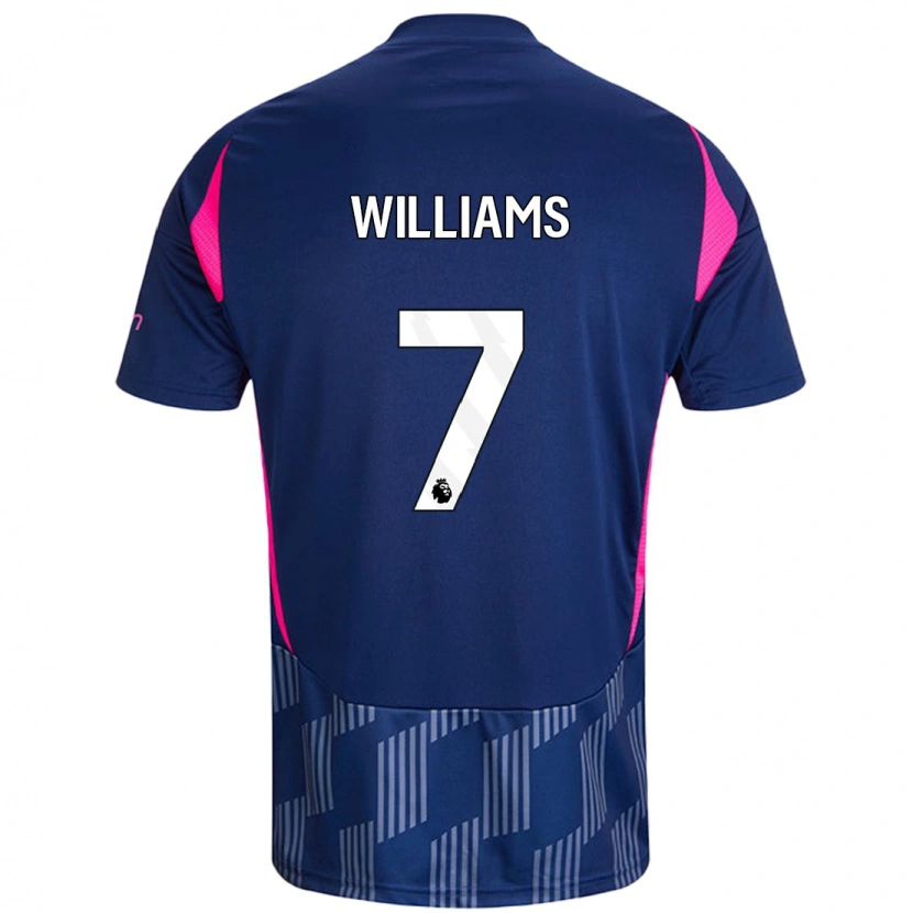 Danxen Homme Maillot Neco Williams #7 Bleu Royal Rose Tenues Extérieur 2024/25 T-Shirt
