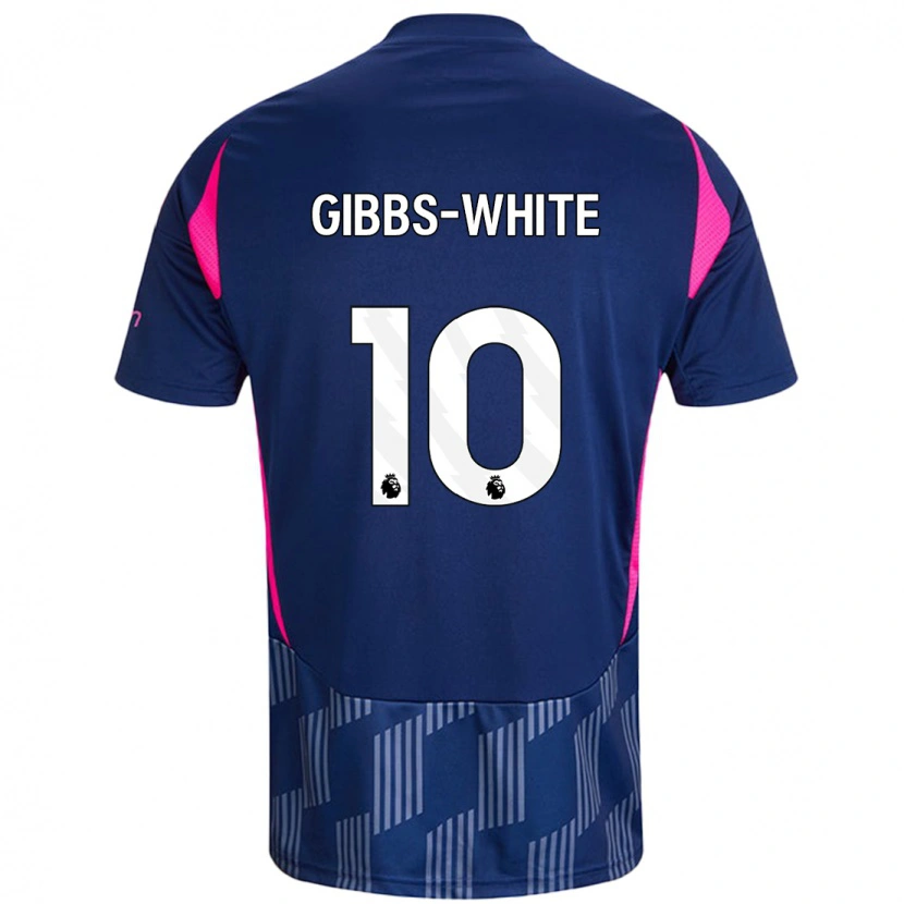 Danxen Homme Maillot Morgan Gibbs-White #10 Bleu Royal Rose Tenues Extérieur 2024/25 T-Shirt
